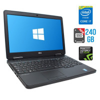 Ігровий ноутбук Dell Latitude E5540 / 15.6" TN / Core i7-4600U (2(4) ядра по 2.1-3.3 GHz) / 8GB DDR3 / 240GB SSD NEW / GeForce GT 720M, 2 GB DDR3, 64-bit / WebCam / HDMI б/в