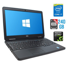 Ігровий ноутбук Dell Latitude E5540 / 15.6" TN / Core i7-4600U (2(4) ядра по 2.1-3.3 GHz) / 8GB DDR3 / 240GB SSD NEW / GeForce GT 720M, 2 GB DDR3, 64-bit / WebCam / HDMI б/в