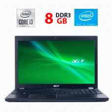 Ноутбук Acer TravelMate 5760 / 15.6" (1366x768) TN / Intel Core i3-2330M (2 (4) ядра по 2.2 GHz) / 8 GB DDR3 / 128 GB SSD / Intel HD Graphics 3000 б/в