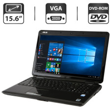 Ноутбук Asus K50 / 15.6" (1366x768) TN / Intel Celeron T3300 (2 ядра по 2.0 GHz) / 4 GB DDR2 / 500 GB HDD / Intel Graphics / WebCam / VGA б/в