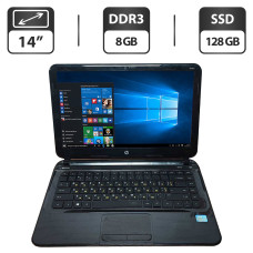Ноутбук Б-клас HP 14-b005ed / 14" (1366x768) TN / Intel Core i3-2367M (2 (4) ядра по 1.4 GHz) / 8 GB DDR3 / 128 GB SSD / Intel HD Graphics 3000 / WebCam / HDMI б/в