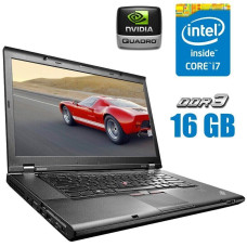 Раб. станція Lenovo ThinkPad W530 / 15.6" TN / Core i7-3720QM (4(8) ядра по 2.6-3.6GHz) / 16GB DDR3 / 256GB SSD / Quadro K1000M, 2GB DDR3, 128bit / WebCam б/в
