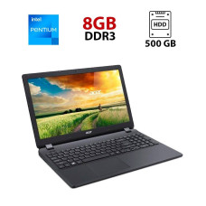 Ноутбук Acer Aspire ES1-531 / 15.6" (1366x768) TN / Intel Pentium N3700 (4 ядра по 1.6 - 2.4 GHz) / 8 GB DDR3 / 500 GB HDD / Intel HD Graphics / WebCam б/в