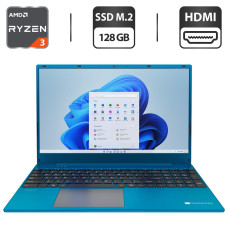 Ультрабук Gateway GWTN156-12BL / 15.6" IPS / AMD Ryzen 3 3250U (2(4) ядра по 2.6- 3.5GHz) / 4GB DDR4 / 128GB SSD M.2 / AMD Radeon RX Vega 3 Graphics / WebCam