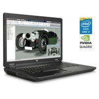 Мобільна робоча станція HP ZBook 17 G1 / 17.3" (1920x1080) TN / Intel Core i7-4930MX (4 (8) ядра по 3.0 - 3.9 GHz) / 16 GB DDR3 / 256 GB SSD / nVidia Quadro K3100M, 4 GB GDDR5, 256-bit / WebCam / DVD-ROM / Win 10 Pro б/в