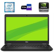 Ноутбук Dell Latitude 5480 / 14" TN / Intel Core i7-6600U (2(4) ядра по 2.6-3.4 GHz) / 16GB DDR4 / 512GB SSD / GeForce 930MX, 2GB DDR3, 64-bit / WebCam / USB 3.1 / HDMI б/в