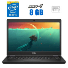 Ноутбук Dell Latitude 5480 / 14" (1920x1080) IPS Touch / Intel Core i5-7300U (2 (4) ядра по 2.6 - 3.5 GHz) / 8 GB DDR4 / 500 GB SSD M.2 / Intel HD Graphics 620 / WebCam б/в