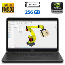 Мобільна робоча станція Б-клас Dell Precision M3800 / 15.6" (1920x1080) IPS Touch / Intel Core i7-4712HQ (4 (8) ядра по 2.3 - 3.3 GHz) / 8 GB DDR3 / 256 GB SSD M.2 / nVidia Quadro K1100M, 2 GB GDDR5, 128-bit / WebCam / HDMI б/в