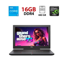 Ігровий ноутбук Dell Inspiron G5 5587 / 15.6" (1920x1080) IPS / Intel Core i5-8300H (4 (8) ядра по 2.3 - 4.0 GHz) / 16 GB DDR4 / 480 GB SSD / nVidia GeForce GTX 1060, 6 GB GDDR5, 192-bit / WebCam б/в