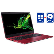 Ноутбук Acer Aspire 3 A315-54K / 15.6" (1366x768) TN / Intel Core i3-7020U (2 (4) ядра по 2.3 GHz) / 8 GB DDR4 / 128 GB SSD + 1000 HDD / Intel HD Graphics 620 / WebCam / Win 10 б/в
