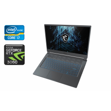 Ігровий ноутбук MSI Stealth 15M A11UEKV / 15.6" (1920x1080) IPS / Intel Core i7-11375H (4 (8) ядра по 3.0 - 5.0 GHz) / 16 GB DDR4 / 512 GB SSD / nVidia GeForce RTX 3060, 6 GB GDDR6, 192-bit / WebCam / Windows 10 Home б/в