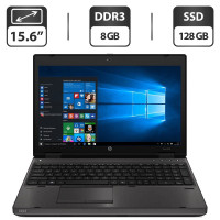 Ноутбук Б-клас HP ProBook 6560b / 15.6" (1366x768) TN / Intel Core i5-2520M (2 (4) ядра по 2.5 - 3.2 GHz) / 8 GB DDR3 / 128 GB SSD / Intel HD Graphics 3000 / DVD-ROM / VGA б/в