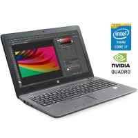 Мобільна робоча станція HP ZBook 15 G3 / 15.6" (1920x1080) TN / Intel Core i7-6700HQ (4 (8) ядра по 2.6 - 3.5 GHz) / 32 GB DDR4 / 512 GB SSD M.2 / nVidia Quadro M2000M, 4 GB GDDR5, 128-bit / WebCam / Win 10 Pro Lic б/в