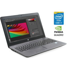 Мобільна робоча станція HP ZBook 15 G3 / 15.6" (1920x1080) TN / Intel Core i7-6700HQ (4 (8) ядра по 2.6 - 3.5 GHz) / 32 GB DDR4 / 512 GB SSD M.2 / nVidia Quadro M2000M, 4 GB GDDR5, 128-bit / WebCam / Win 10 Pro Lic б/в