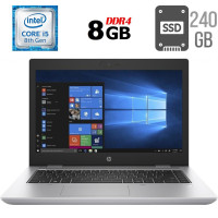 Ноутбук Б-клас HP ProBook 640 G5 / 14" (1920x1080) IPS / Intel Core i5-8265U (4 (8) ядра по 1.6 - 3.9 GHz) / 8 GB DDR4 / 240 GB SSD / Intel UHD Graphics 620 / WebCam / Fingerprint / USB 3.1 / HDMI б/в