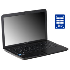 Ноутбук Toshiba Satellite C850 / 15.6" (1366x768) TN / Intel Core i3-2348M (2 (4) ядра по 2.3 GHz) / 8 GB DDR3 / 240 GB SSD / Intel HD Graphics 3000 / WebCam / Win 10 Pro б/в