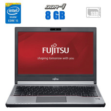 Ноутбук Fujitsu Lifebook E736 / 13.3" (1366x768) TN / Intel Core i5-6300U (2 (4) ядра по 2.4 - 3.0 GHz) / 8 GB DDR4 / 240 GB SSD / Intel HD Graphics 520 / WebCam / Додатковий АКБ б/в