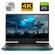 Ігровий ноутбук Dell G7 15 7500 / 15.6" (3840x2160) OLED / Intel Core i7-10750H (6 (12) ядер по 2.6 - 5.0 GHz) / 16 GB DDR4 / 1000 GB SSD M.2 / nVidia GeForce RTX 2070 Max-Q, 8 GB GDDR6, 256-bit / WebCam / USB 3.2 / miniDP / HDMI б/в