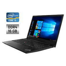 Ноутбук Б-клас Lenovo ThinkPad E580 / 15.6" (1920x1080) TN / Intel Core i5-7200U (2 (4) ядра по 2.5 - 3.1 GHz) / 16 GB DDR4 / 256 GB SSD / Intel HD Graphics 620 / WebCam б/в