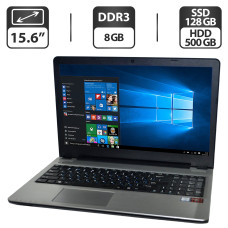 Ноутбук Pegatron D15S PlaidBook / 15.6" (1366x768) TN / Intel Core i5-6200U (2 (4) ядра по 2.3 - 2.8 GHz) / 8 GB DDR3 / 128 GB SSD M.2 + 500 GB HDD / Intel HD Graphics 520 / WebCam / VGA б/в