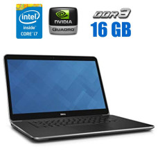 Робоча станція Dell Precision M3800 / 15.6" IPS Touch / Intel Core i7-4712HQ (4(8) ядра по 2.3-3.3 GHz) / 16GB DDR3 / 256GB SSD + 500GB HDD / Quadro K1100M, 2GB GDDR5, 128-bit / WebCam б/в