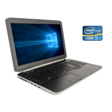 Ноутбук Б-клас Dell Latitude E5520 / 15.6" (1366x768) TN / Intel Core i5-2410M (2 (4) ядра по 2.3 - 2.9 GHz) / 8 GB DDR3 / 240 GB SSD / Intel HD Graphics 3000 / WebCam / DVD-ROM / Win 10 Pro б/в