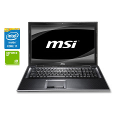 Ноутбук MSI FX720 / 17.3" (1920x1080) IPS / Intel Core i7-2670QM (4 (8) ядра по 2.2 - 3.1 GHz) / 8 GB DDR3 / 240 GB SSD / nVidia GeForce GT 520M, 1 GB DDR3, 64-bit / WebCam / DVD-RW / Win 10 Pro б/в