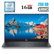 Ноутбук Б-клас Dell Precision 5520 / 15.6" IPS / Core i5-7440HQ (4 ядра по 2.8-3.8GHz) / 16GB DDR4 / 256GB SSD M.2 / HD Graphics 630 / WebCam / HDMI / Win 10 б/в
