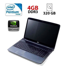 Ноутбук Б-клас Acer Aspire 5737Z / 15.6" (1366x768) TN / Intel Pentium T4200 (2 ядра по 2.0 GHz) / 4 GB DDR3 / 320 GB HDD / Nvidia GeForce 9400M, 256 MB GDDR2, 128-bit / WebCam б/в