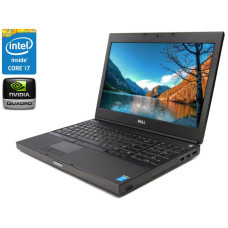 Робоча станція Dell Precision M4800 / 15.6" TN / Intel Core i7-4800MQ (4 (8) ядра по 2.7-3.7GHz) / 16GB DDR3 / 256GB SSD / Quadro K1100M, 2GB GDDR5, 128-bit / WebCam / DVD-ROM / Win 10 Pro б/в