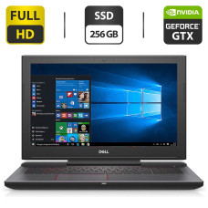 Ігровий ноутбук Dell Inspiron 15 7577 / 15.6" (1920x1080) IPS / Intel Core i5-7300HQ (4 ядра по 2.5 - 3.5 GHz) / 16 GB DDR4 / 240 GB SSD / nVidia GeForce GTX 1060, 6 GB GDDR5, 192-bit / WebCam б/в