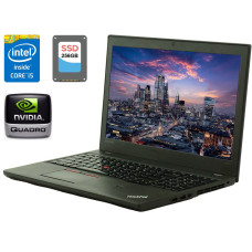 Мобільна робоча станція Lenovo ThinkPad W550s / 15.6" (1920x1080) TN / Intel Core i5-5300U (2 (4) ядра по 2.3 - 2.9 GHz) / 8 GB DDR3 / 256 GB SSD / nVidia Quadro K620M, 2 GB DDR3, 64-bit / WebCam / miniDP / Дві батареї б/в