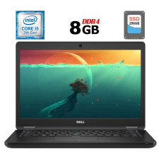 Ноутбук Б-клас Dell Latitude 5480 / 14" IPS / Core i5-7300U (2(4) ядра по 2.6-3.5GHz) / 8GB DDR4 / 256GB SSD / HD Graphics 620 / WebCam / Win 11 б/в