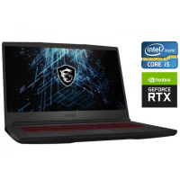 Ігровий ноутбук MSI GF65 Thin 10UE / 15.6" (1920x1080) IPS / Intel Core i5-10500H (6 (12) ядер по 2.5-4.5 GHz) / 16 GB DDR4 / 512 GB SSD / nVidia GeForce RTX 3060, 6 GB GDDR6, 192-bit / WebCam / Win 11 Home б/в