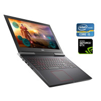 Ігровий ноутбук Б-клас Dell Inspiron 15 7577 / 15.6" (1920x1080) IPS / Intel Core i5-7300HQ (4 ядра по 2.5 - 3.5 GHz) / 8 GB DDR4 / 256 GB SSD / nVidia GeForce GTX 1060 Max-Q, 6 GB GDDR5, 192-bit / WebCam б/в