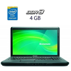 Ноутбук Б-класс Lenovo G550 / 15.6" TN / Pentium T4500 (2 ядра по 2.3GHz) / 4GB DDR3 / 128GB SSD / GMA Graphics 4500M / WebCam б/в