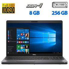 Ноутбук Б-клас Dell Latitude 5500 / 15.6" (1920x1080) IPS / Intel Core i5-8265U (4 (8) ядра по 1.6 - 3.9 GHz) / 8 GB DDR4 / 256 GB SSD M.2 / Intel UHD Graphics / WebCam / HDMI б/в