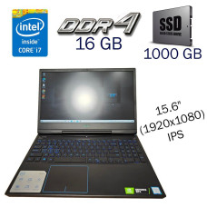 Ігровий ноутбук Dell G5 15 5590 / 15.6" (1920x1080) IPS / Intel Core i7-9750H (6 (12) ядер по 2.6 - 4.5 GHz) / 16 GB DDR4 / 1000 GB SSD / nVidia GeForce GTX 1660 Ti, 6 GB GDDR6, 192-bit / WebCam б/в