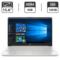 Ноутбук HP 15-DY1032DX / 15.6" (1366x768) TN / Intel Core i3-1005G1 (2 (4) ядра по 1.2 - 3.4 GHz) / 8 GB DDR4 / 128 GB SSD / Intel UHD Graphics / WebCam / HDMI б/в