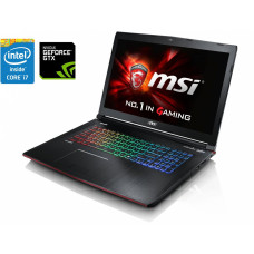 Ігровий ноутбук MSI GE72 2QF Apache Pro / 17.3" IPS / Intel Core i7-5700HQ (4(8) ядра по 2.7 - 3.5 GHz) / 16 GB DDR3 / 128GB SSD + 1000GB HDD / GeForce GTX 970M, 3GB GDDR5, 192-bit / WebCam / DVD-ROM / Win 10 Home б/в
