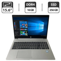 Ноутбук Б-клас HP ProBook 450 G6 / 15.6" (1366x768) TN / Intel Core i5-8265U (4 (8) ядра по 1.6 - 3.9 GHz) / 8 GB DDR4 / 256 GB SSD / Intel UHD Graphics 620 / WebCam б/в