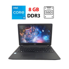 Ноутбук Б-клас Acer Aspire ES1-572 / 15.6" (1366x768) TN / Intel Core i5-7200U (2 (4) ядра по 2.5 - 3.1 GHz) / 8 GB DDR3 / 240 GB SSD / Intel HD Graphics 620 / WebCam б/в