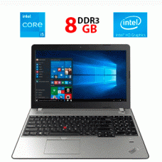 Ноутбук Lenovo ThinkPad E550 / 15.6" (1366x768) TN / Intel Core i5-5200U (2 (4) ядра по 2.2 - 2.7 GHz) / 8 GB DDR3 / 256 GB SSD / Intel HD Graphics 5500 / USB 3.0 / HDMI б/в