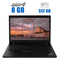 Ультрабук Lenovo ThinkPad L490 / 14" (1920x1080) IPS / Intel Core i3-8145U (2 (4) ядра по 2.1 - 3.9 GHz) / 8 GB DDR4 / 512 GB SSD M.2 / Intel UHD Graphics / WebCam / Windows 10 б/в