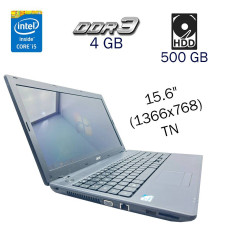 Ноутбук Acer Aspire 5744 / 15.6" (1366x768) TN / Intel Core i5-430M (2 (4) ядра по 2.26 - 2.53 GHz) / 4 GB DDR3 / 500 GB HDD / Intel HD Graphics / WebCam б/в