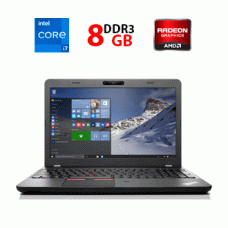 Ігровий ноутбук Б-клас Lenovo ThinkPad E560 / 15.6" (1920x1080) IPS / Intel Core i7-6500U (2 (4) ядра по 2.5 - 3.1 GHz) / 8 GB DDR3 / 256 GB SSD / AMD Radeon R7 M370, 2 GB GDDR5, 128-bit б/в