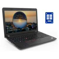 Ноутбук Б-клас Lenovo ThinkPad E550 / 15.6" (1366x768) TN / Intel Core i3-4005U (2 (4) ядра по 1.7 GHz) / 6 GB DDR3 / 500 GB HDD / HD Graphics 4400 / WebCam / Win 10 Pro б/в