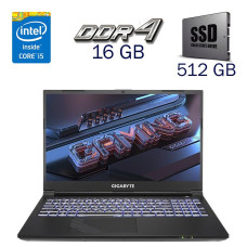 Ігровий ноутбук Gigabyte G5 KE / 15.6" (1920x1080) IPS / Intel Core i5-12500H (12 (16) ядер 3.3 - 4.5 GHz) / 16 GB DDR4 / 512 GB SSD / nVidia GeForce RTX 3060, 6 GB GDDR6, 192-bit / WebCam б/в