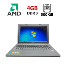 Ноутбук Lenovo G505 / 15.6" (1366x768) TN / AMD E2-3000M (2 ядра по 1.8 - 2.4 GHz) / 4 GB DDR3 / 500 GB HDD / AMD Radeon HD 8200 / WebCam б/в