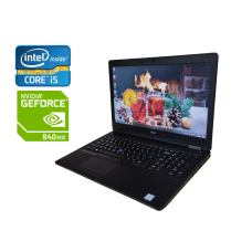 Ігровий ноутбук Dell Latitude 5580 / 15.6" (1920x1080) IPS / Intel Core i5-7440HQ (4 ядра по 2.8 - 3.8 GHz) / 16 GB DDR4 / 512 GB SSD / nVidia GeForce 940MX, 2 GB GDDR5, 64-bit / WebCam / Windows 10 б/в